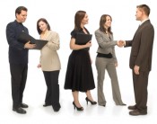 Group of People reading books and shaking hands photo